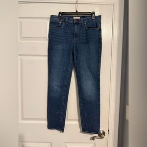 Madewell Straight-Leg Dark Blue Jeans